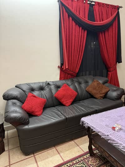 7 seater sofa  black
