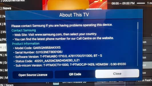 QA65QN9B Samsung LED 65 inch