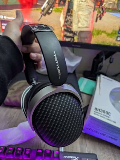 A4Tech BH350C Active Noise Cancelling Wireless Headset  Black 3Dayused