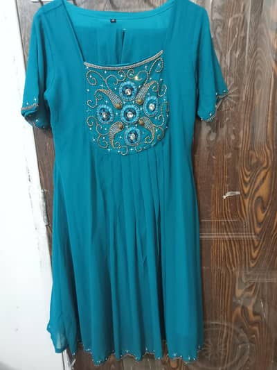 Beautifull c green paplum with chorri dar pajamma