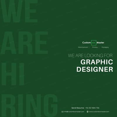 we are Hiring a Graphic Designer