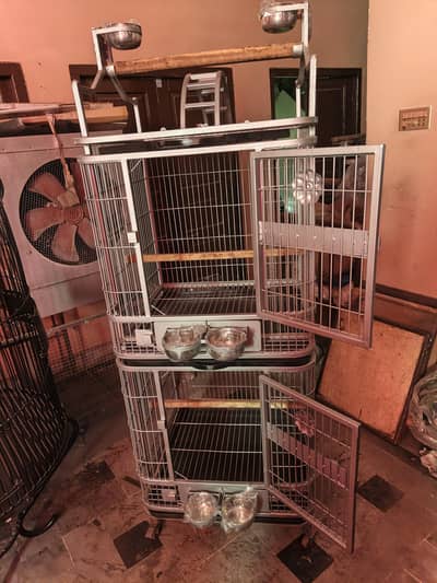 a. O. a  heavy double paroot cage good condition barnd new