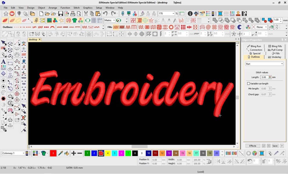 Embroidery digitizing 2