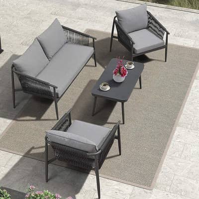 4 Seater Roop Set/Rattan sofa set/L-Shape/Outdoor Chairs/Lawn set