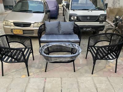 4 Seater Roop Set/Rattan sofa set/L-Shape/Outdoor Chairs/Lawn set