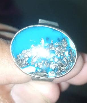 Nishapur  firoza with chandi ki ring 