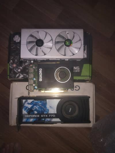 RX 560XT RX 580 M2000 GTX 770 fualty graphics cards RTX R7 R9