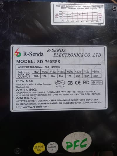 Gaming PC Power Supply 700W