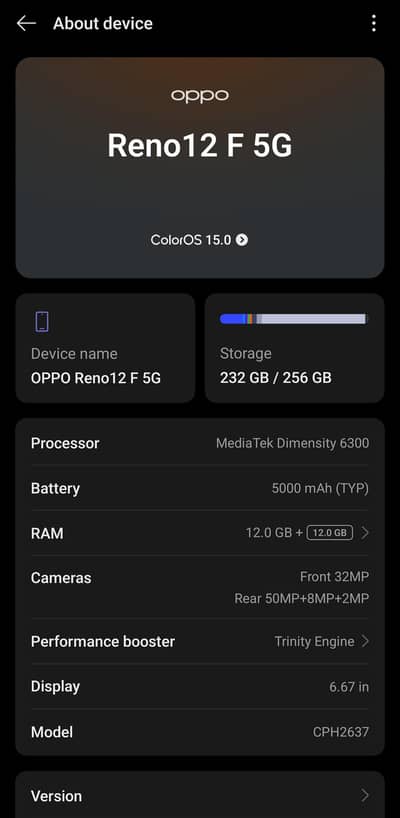OPPO RENO12 F 5G (Open to exchange for Infinix 50 pro Plus or Oppo K13