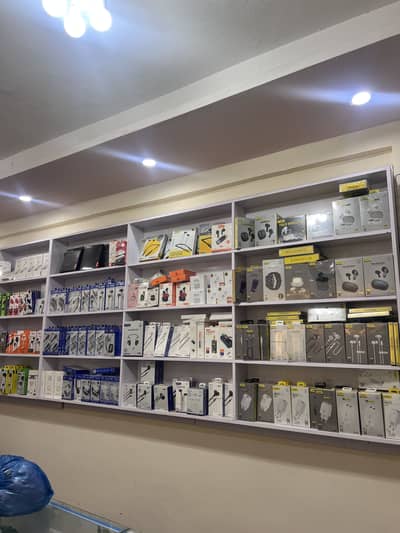 Shelves and racks for mobile shop