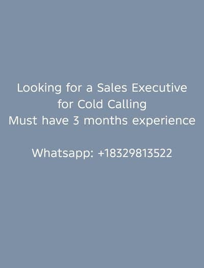 Hiring Sales Executive for Trucks Dispatch Campaign