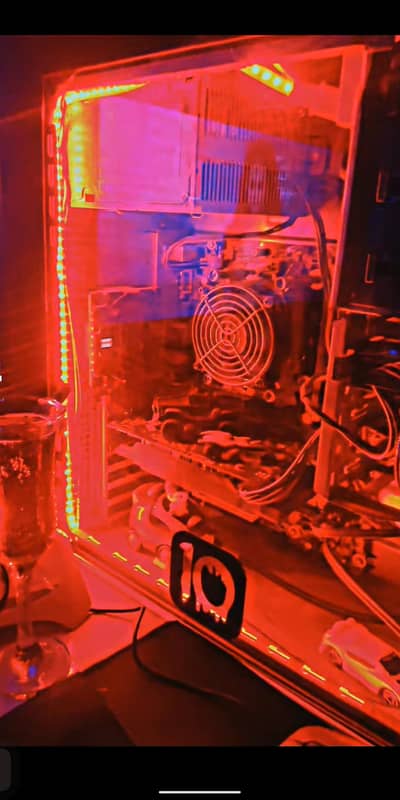 gaming pc and 21 inches dell lcd