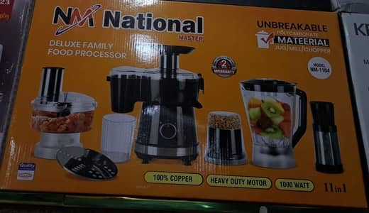 NM National Motors Food Processor 100% Copper with 2 years warranty