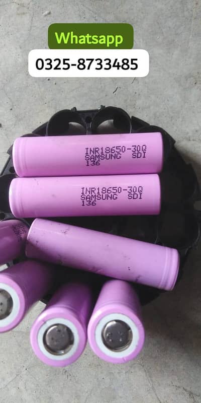Samsung INR 18650 cell 3000mah  WhatsApp 0325-8733485