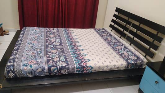 ok condition  with metres k saat hai bed with computer table and  dre