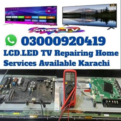 LCD LED Tv All Repairing Home Services Karachi Call. 03000920419