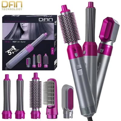 5 in 1 Hair Curler & Straghitner & Safe Hair , WhatsApp 03145156658