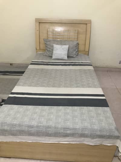 single bed with mattress