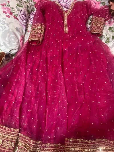 2pc Shocking pink Long maxi dress