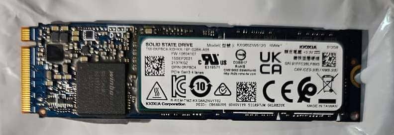 M. 2 NVMe SSD 512GB
