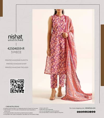 Flat 50% OFF New Year Discount - Nishat Unstitched 3PC Collection