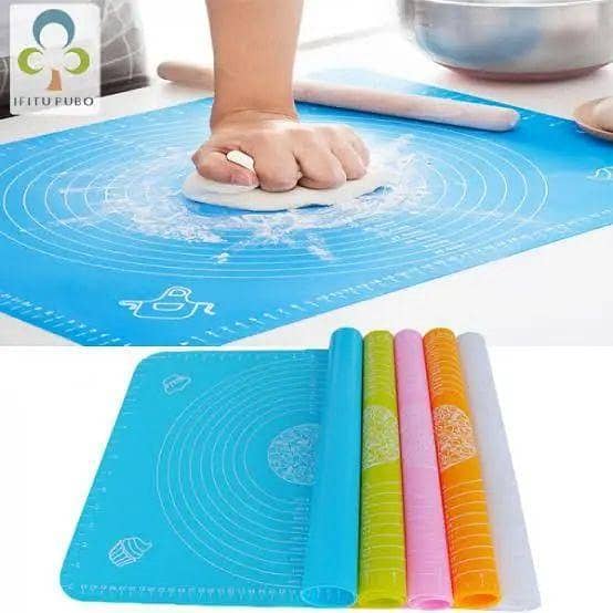 Silicone Baking Roti Mat With Measurements Heat Resistant | Non Stick Flour Rolling Mat | Baking Kneading Dough Pad