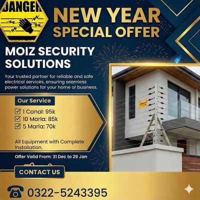 fencing security system/ electric fence instaltion/ security wire