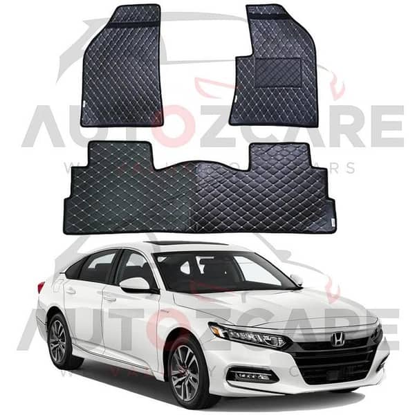 Honda Accord 7D Floor Mats (Flat Style) 3PCS - Model 2018-2022