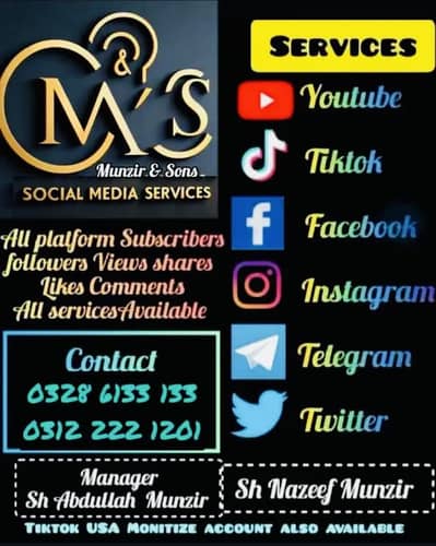 Youtube Subscribers, Instagram Followers, youtube watchtime etc