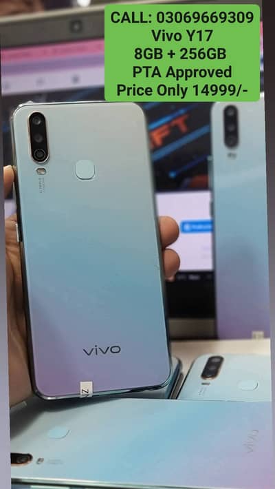 Vivo Y17 With Box PTA Approved 8GB + 256GB 10by10 With Warranty