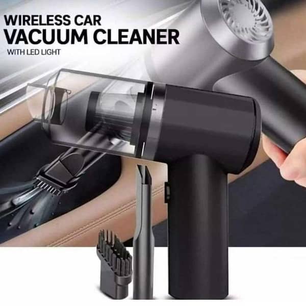 Portable 2-in-1 Mini Car Vacuum Cleaner | Cordless Handheld, USB Rechargeable, Lightweight Wet & Dry Vacuum with HEPA Filter – Strong Suction, Wireless Car Vacuum in Pakistan