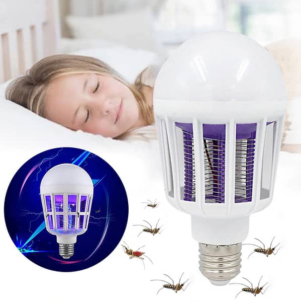 2-in-1 Mosquito Killer LED Bulb – UV Insect Zapper Light | Indoor Outdoor Bug Fly Trap Lamp | E27 Energy-Saving, Chemical-Free, Silent & Safe for Kids