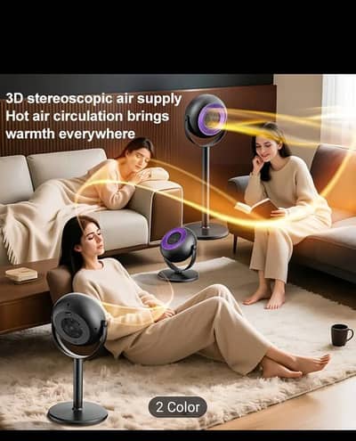 3D Stereoscopic Air Circulation Heater – Personal & Floor Space Heater