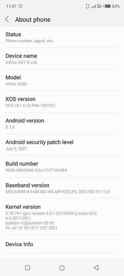 infinix hot 8lite koyie masla nii ha ok mobile han urjent sale