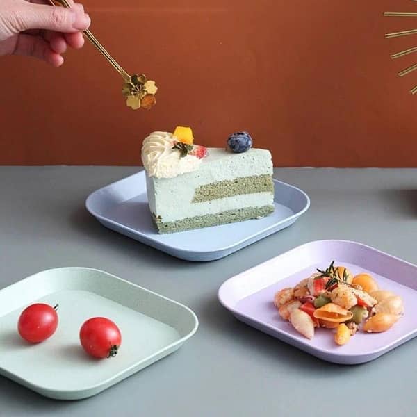 10Pcs Multi-function Spit Bone Dish Household Food Grade Plastic Spit Bone Dish Round Square Set Dining Table Garbage Plate