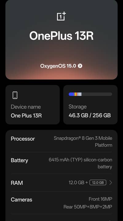 One Plus 13R /120 Fps