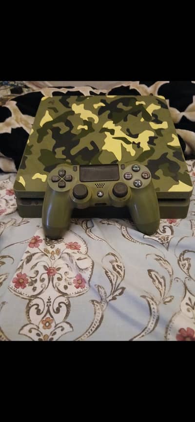 ps4 slim(camoflaug skin) 1 controller,16 games, (66500]