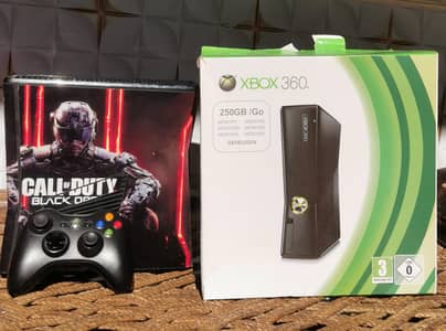 XBOX 360 SLIM BLACK FOR SALE