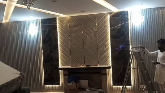 Media wall paper Wallpaper sheet vinyl & wood flooring ceiling Wpc