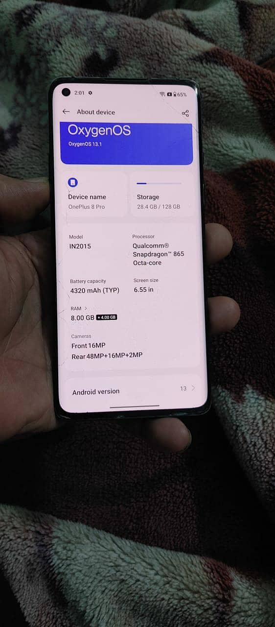 Oneplus 8 Global version  Pack device 6