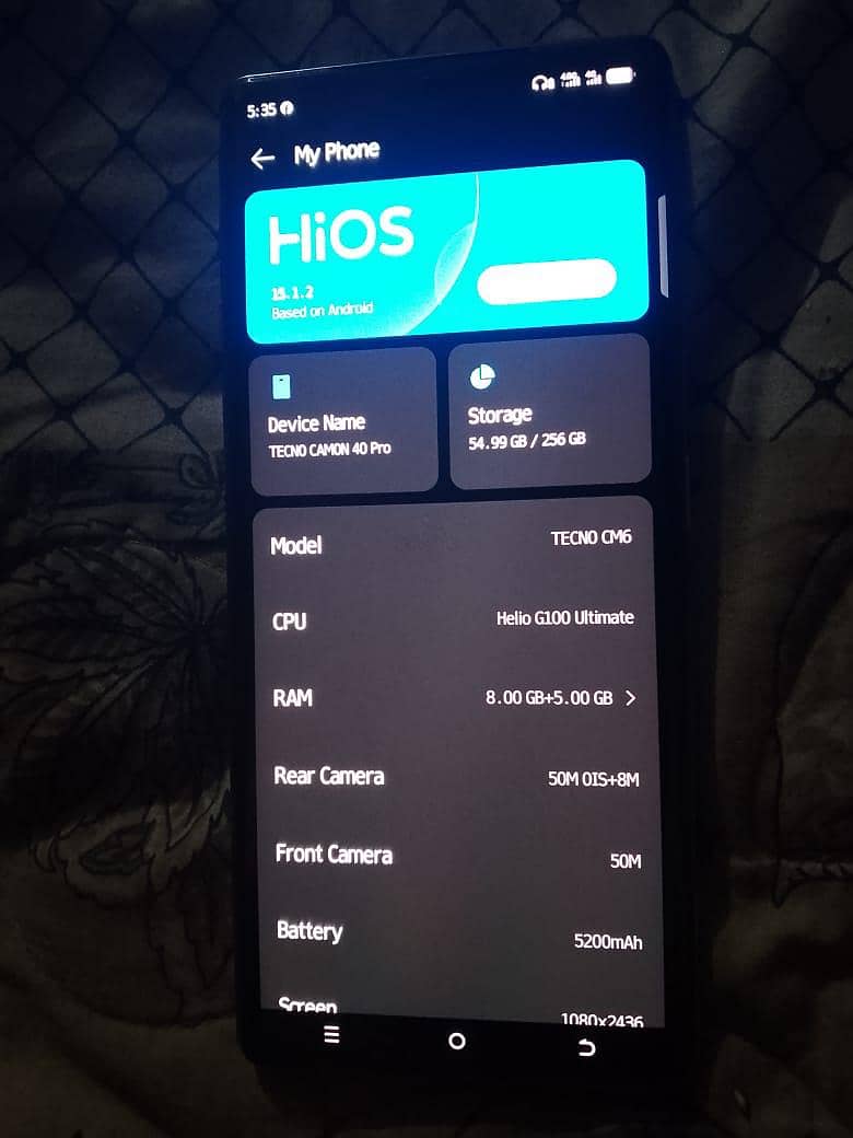 Tecno camon 40 pro 256 gb  Pta  Approved 2