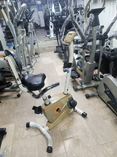 Exercise ( Magnetic bike ) cycle.  /back support