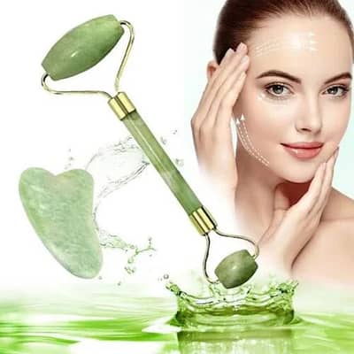 Jade Roller & Gua Sha Set - Facial Massage Tools for Skin Care