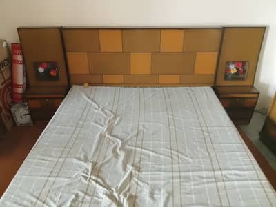 Complete Wooden Furniture Set for Sale – Double Bed, Sofa, Wardrobe |