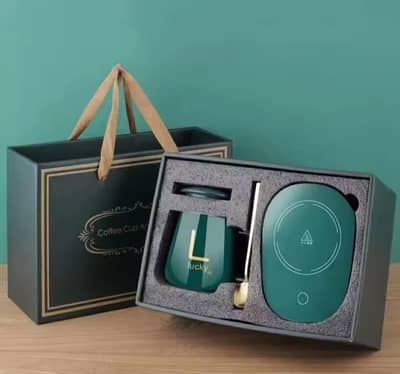 New Ceramic Thermostatic Cup with Spoon with Lid Portable Gift Box Set