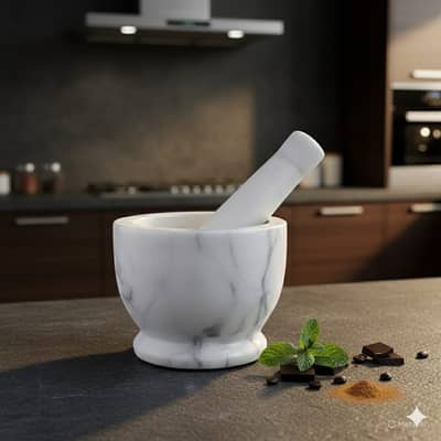Marble Mortar and Pestle