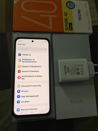 Tecno spark 40 pro plus 8gb 256 gb just 4 days used