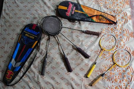 Badminton Rackets Shuttlecock and Net