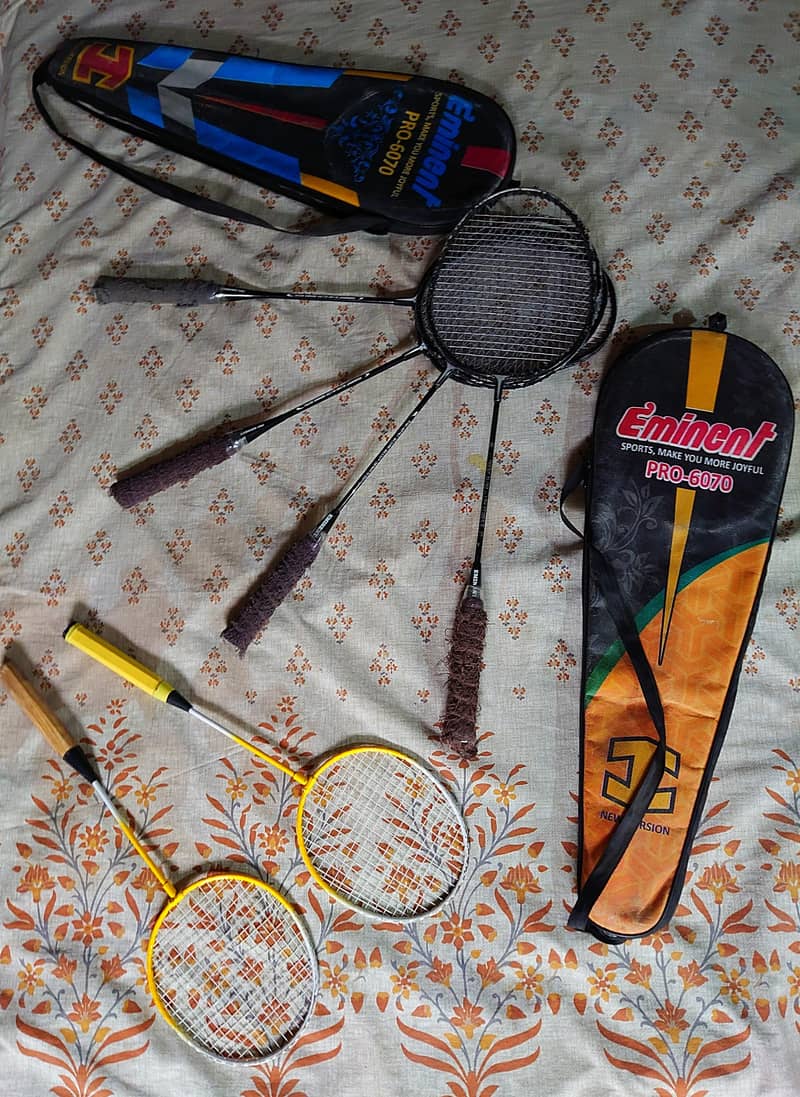 Badminton Rackets Shuttlecock and Net - Sports Equipment - 1109915604