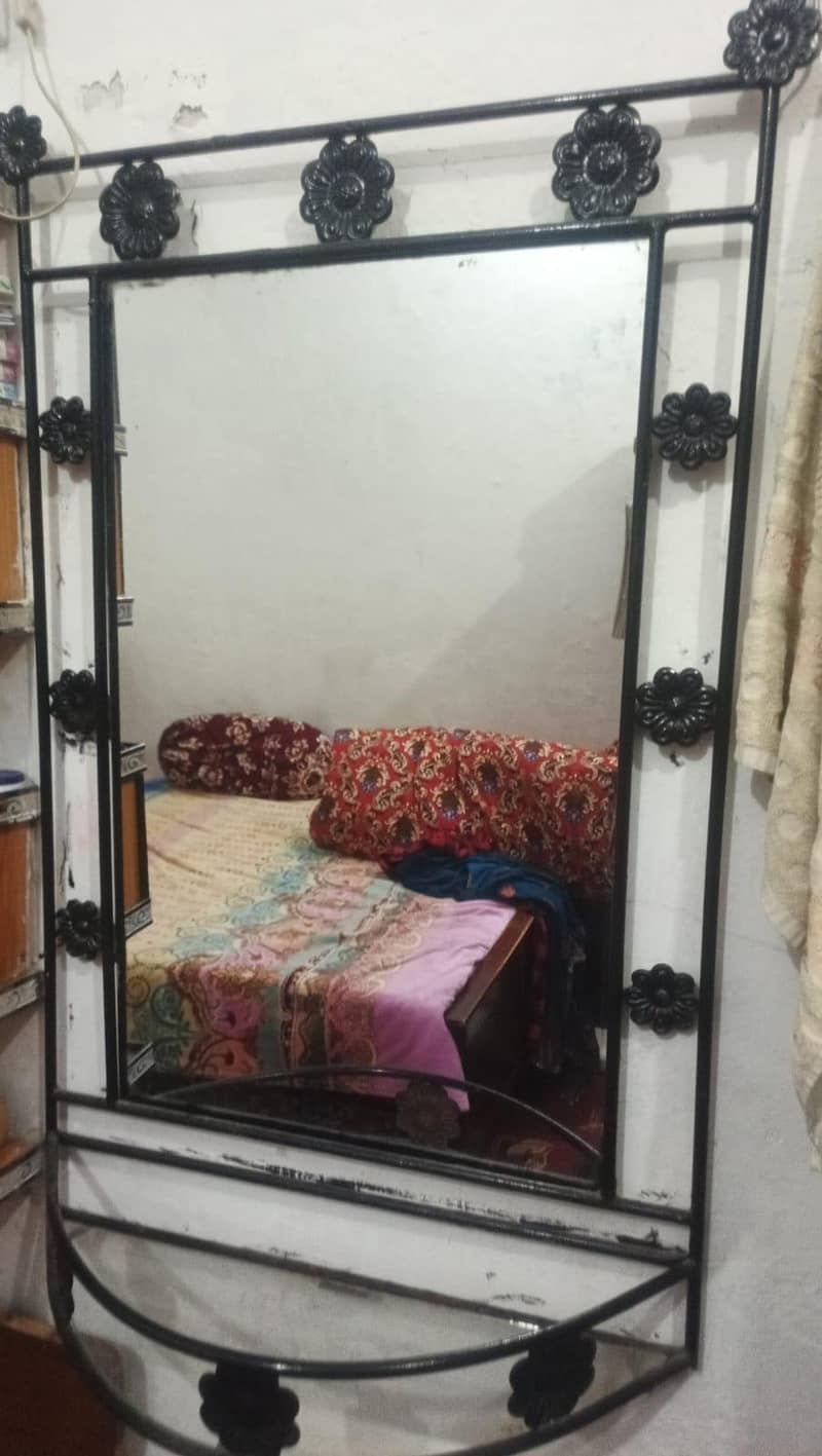 side table mirror, Wooden bed 2